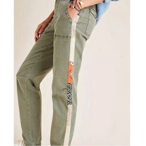 Anthropologie The Wanderer Green Cargo Pant